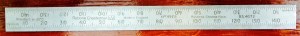 Dental ruler, perfect to measure the chain slack.