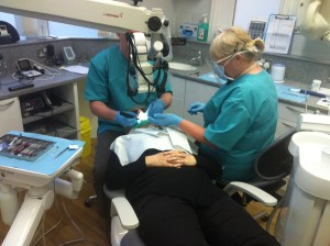 One of our show stoppers being dealt with - Anne getting root canal and absces treated