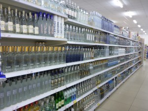 Kyzylorda "Small" supermaket - enough choice of vodka?!