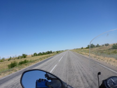 Wanted to get a photo of Anthony  in my rear view mirror - didn't quite manage but this photo shows the good and straight road ahead