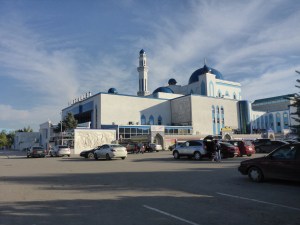 Aqtobe's interesting Nurdaulet complex which includes a mosque, shopping centre, amusement park and zoo