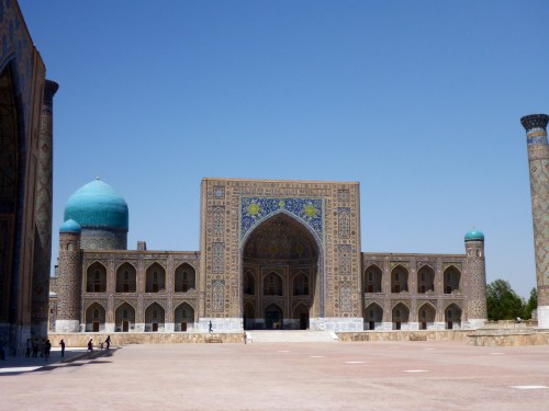 Front of Tilya-Kori madrasah, Registan, Samarkand, Uzbekistan