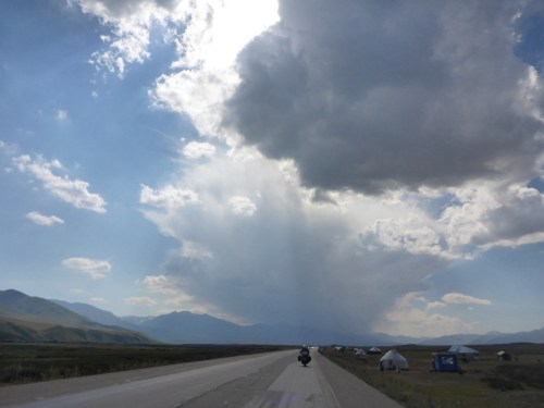 Storm brewing along the Suusamyr valley