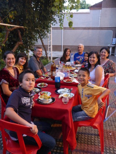 After bumping into Aziza and Gulnoza again, we were invited to have dinner at Aziza's home and meet her family - such a beautiful family and overwhelmingly warm welcome
