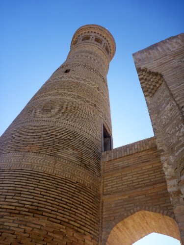 Xoja Kalon - minaret in Bukhara, Uzbekistan.  I was blown away by the brick work - until I saw the next one...