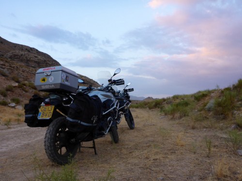 The night is falling on our first night in Iran