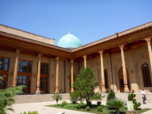 Wonderful sandalwood colums from India, Barak-Khan madrassah, Toshkent, Uzbekistan
