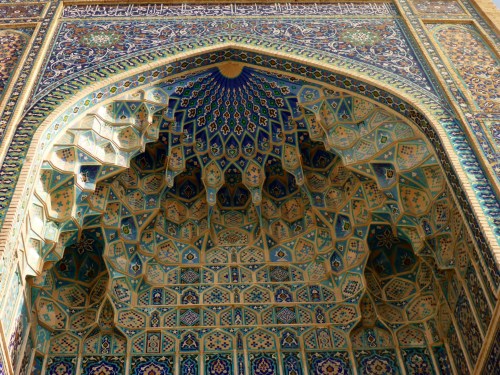 Amir Temur mausoleum, Samarkand, Uzbekistan- deep niches and muqarnas decorations