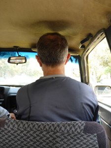 Taxi ride in Kashan with all the usual safety deatures of seatbelts & headrests