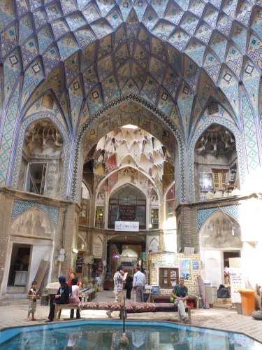 Stunning ceiling of the Kashan bazar, Iran