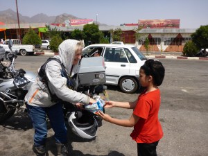 This girl came over and offered me some chips/crisps as we stopped for refreshments
