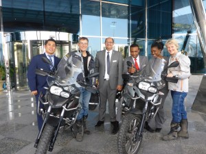 Ahmed in the centre and some of his staff