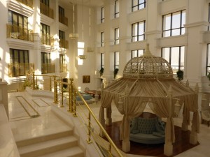 The outside windows of the hotel are not room windows and angled internal spaces ensure photos cannot be taken from inside the hotel