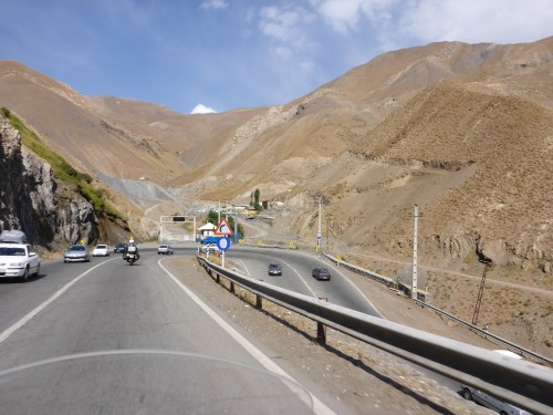 Another hairpin bend on the Chalus road - didn't know when I took this photo that we were going to come back and head up the valley straight ahead to Dizin