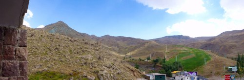 View from our hotel window at Dizin ski resort