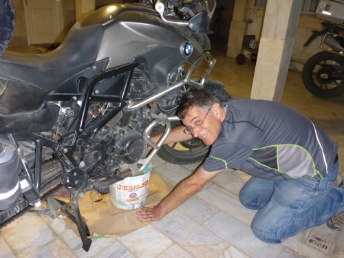 Storm's turn for an oil change