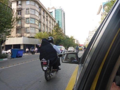 Helmets are only ever worn by men (sometimes) - Tehran, Iran