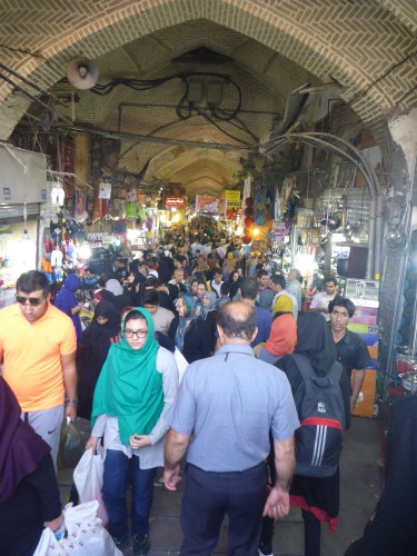 The very crowded Grand Bazar, Tehran, Iran
