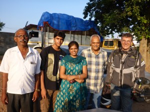 Ukay, Smita, Dharmendra and uncle who escorted us into Ballia and invited us into their home