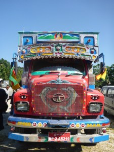 Bhutanese truck at our roadside breakfast stop