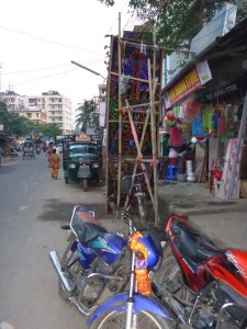 Back of light display for Diwali in Guwahati