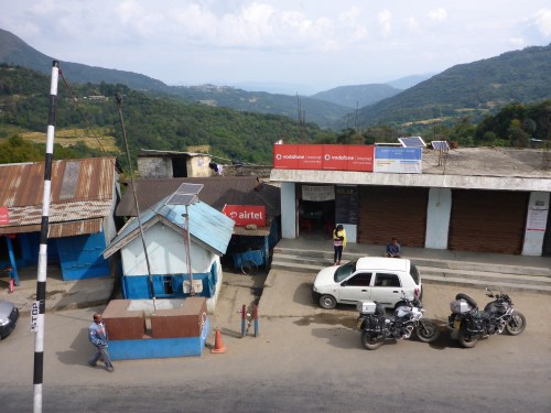 Police border post at Mao,  Manipur - view from the police office