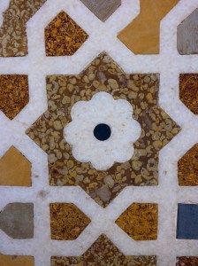 Mosaics at I'timad-ud-Daulah mausoleum, Agra, India