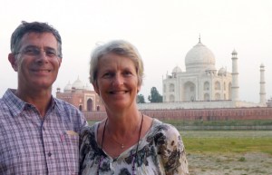 We were at the Taj Mahal, Agra, India!!!  Waiting for the sunset...
