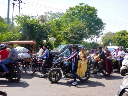 Families are out on this festive day, Agra, India