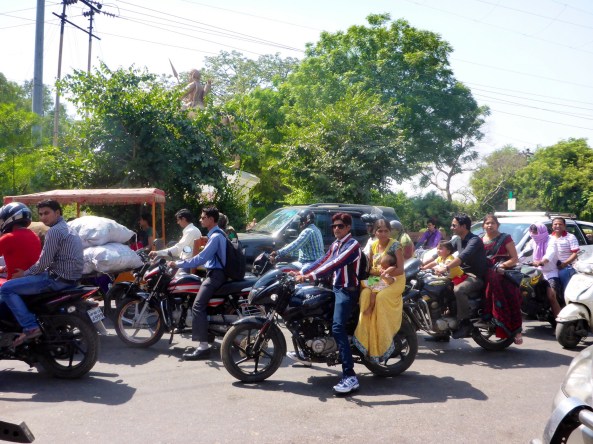 Families are out on this festive day, Agra, India