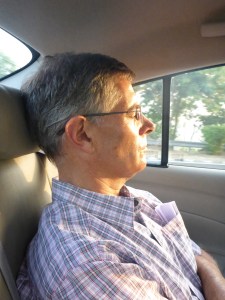 Anthony snoozing on our way to Agra