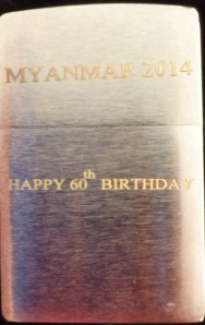 Anthony's 60th birthday present from our Myanmar group