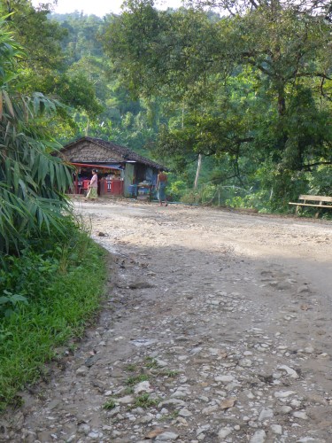 Tar again!  We've made it to the bottom of the mountain road to Myawaddy!