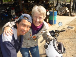 Nung, the brilliant mechanic, loves selfies!