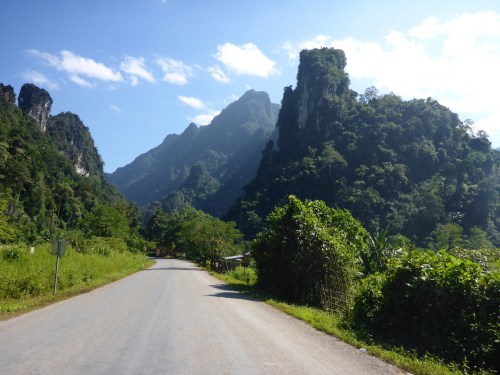 Between Kasi and Vang Vieng, Laos