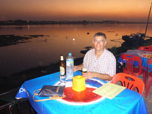 Dinner by the Mekong at Vientiane, Laos
