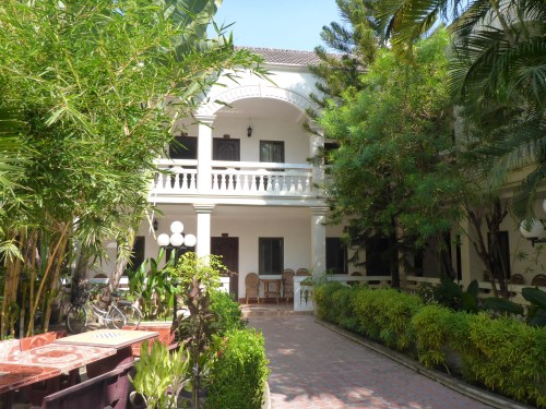 Our gorgeous guesthouse, the Mali Namphu,  in Vientiane, Laos