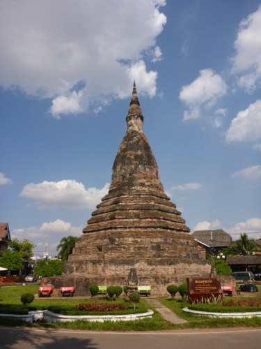 That Dam, or Black stupa, Vientiane, Laos