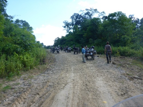 Anne made it across the log bridge too!!