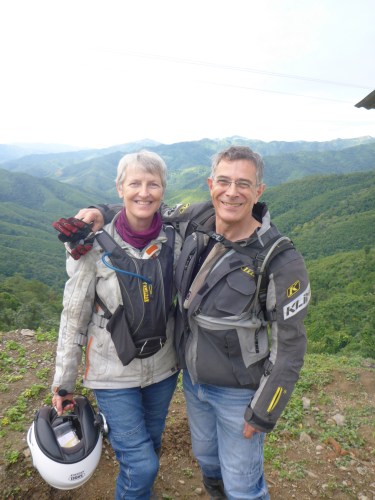 The 2 slow Speeds enjoying the ride through Manipur