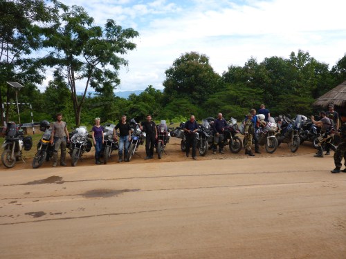 The Indian army wanted a photo of our group at the border with Myanmar