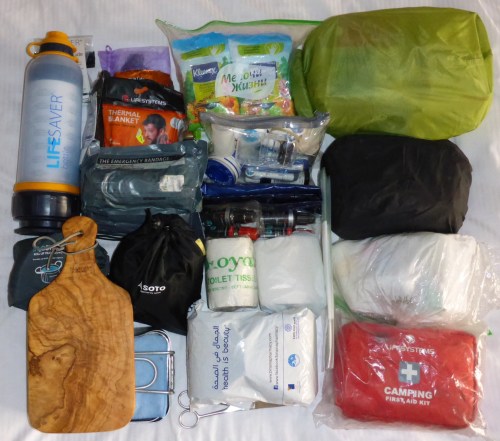 The contents of the Kitchen/Bathroom pannier