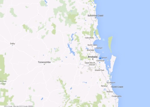 Brisbane is situated between the Gold Coast and Sunshine Coast