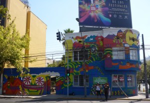 Bellavista street art, Santiago, Chile
