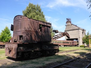 Steam crane and coaling station at the railway museum, Temuco