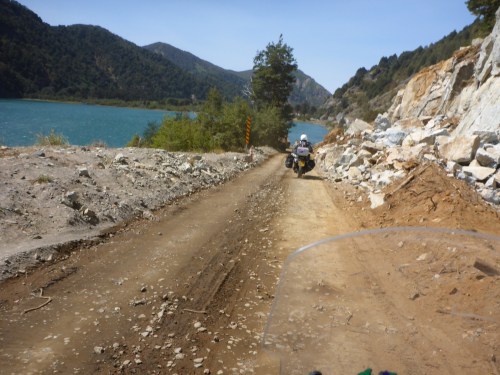 The road to the border follows Rio Trancura