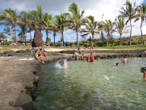 One of the many ponds in Hanga Roa