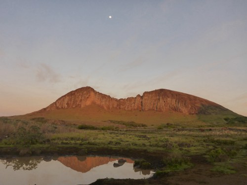 Rano Raraku at sunrise