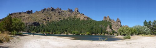 Confluence of the Rio Limay and Rio Traful