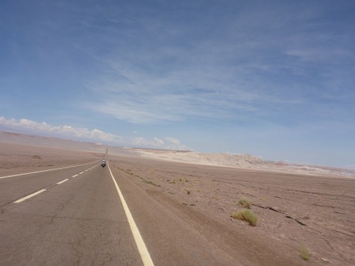 Last rise before San Pedro - what is this across the road, surely not water?!?!